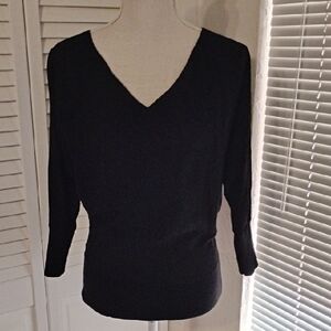 Ann Taylor Classic Black V-Neck Sweater